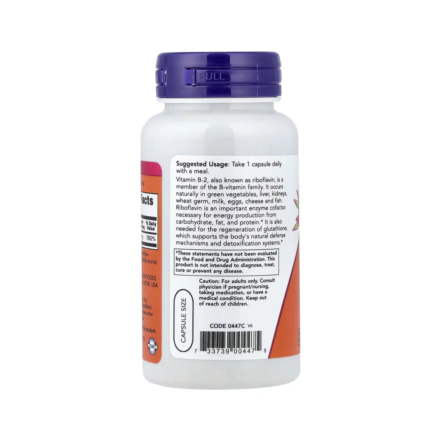 NOW FOODS VITAMINA B2 100 MG 100 VEGCAPS SFN