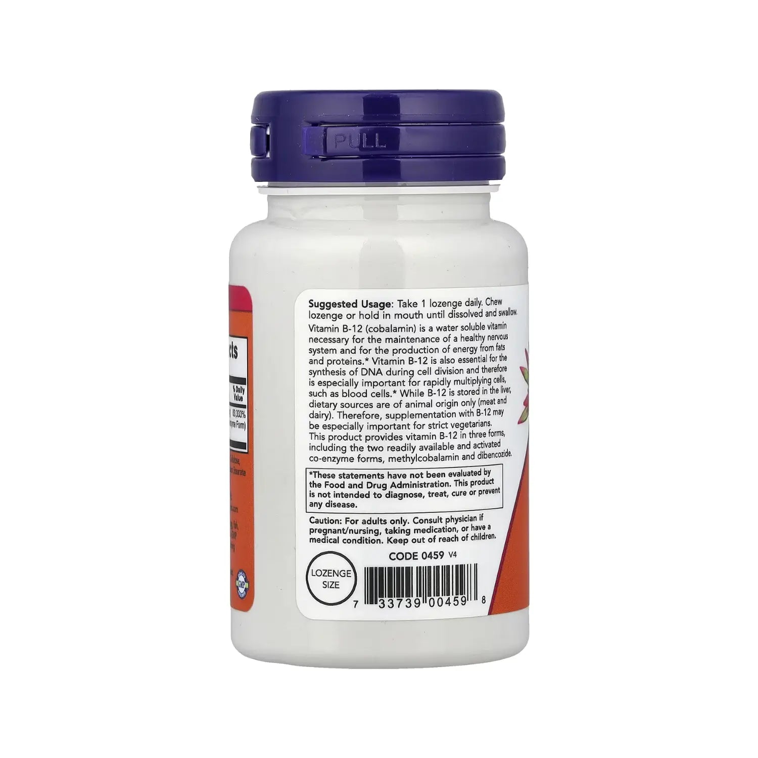 NOW FOODS B-12 2000 MCG PRODUCCIÓN DE ENERGÍA 100 LOZ SFN
