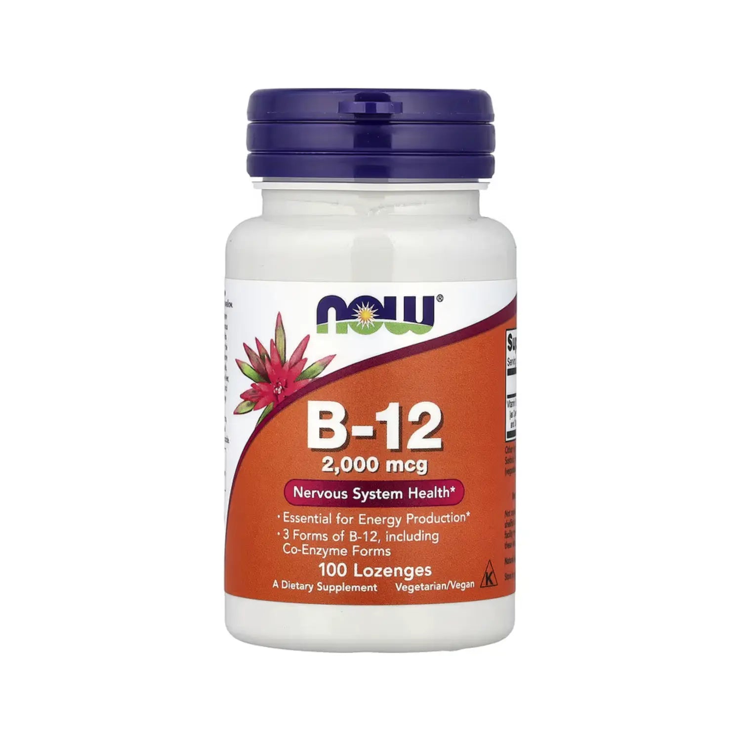 NOW FOODS B-12 2000 MCG PRODUCCIÓN DE ENERGÍA 100 LOZ SFN