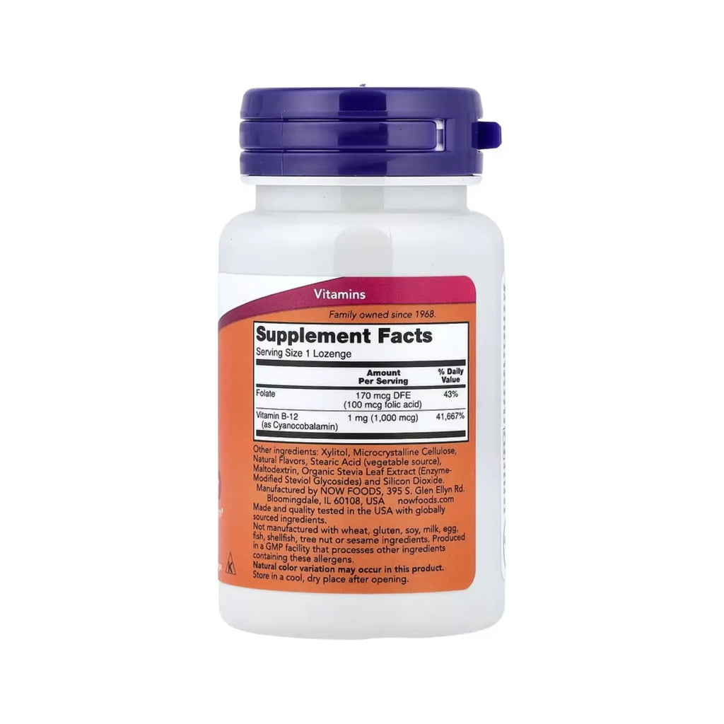 NOW Foods, B-12, 1000 mcg, 100 pastillas sfn