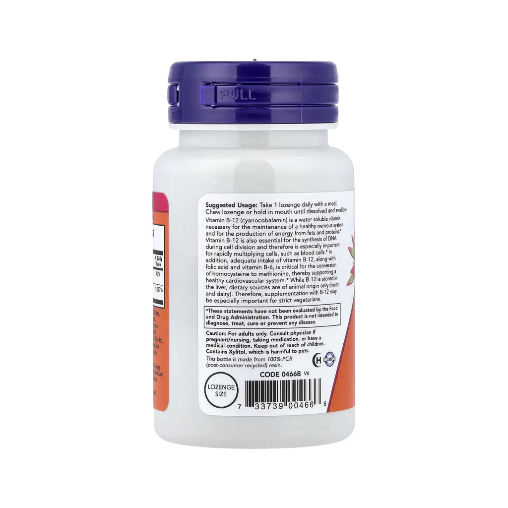 NOW Foods, B-12, 1000 mcg, 100 pastillas sfn