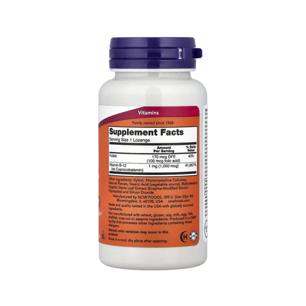 NOW Foods, Vitamina B12, 1000 mcg, 250 pastillas sfn