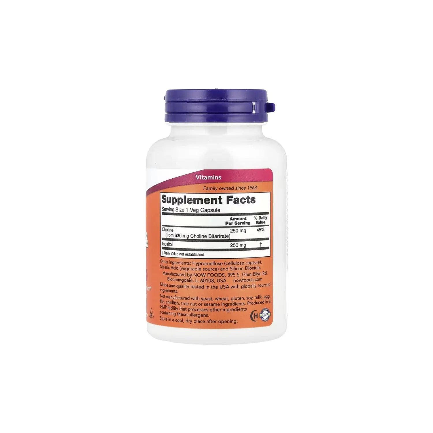NOW FOODS CHOLINE & INOSITOL / COLINA E INOSITOL 100CAPS SFN