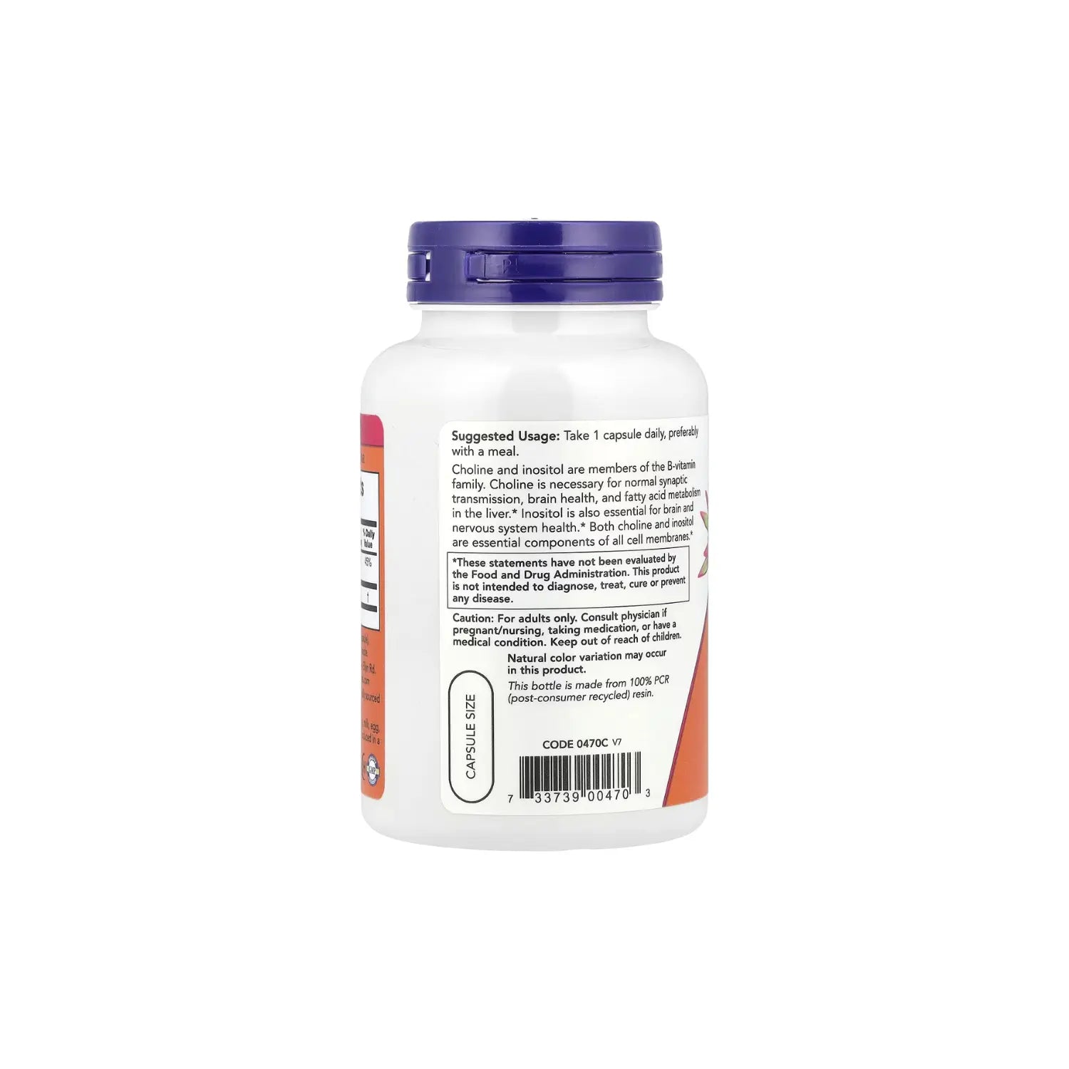 NOW FOODS CHOLINE & INOSITOL / COLINA E INOSITOL 100CAPS SFN
