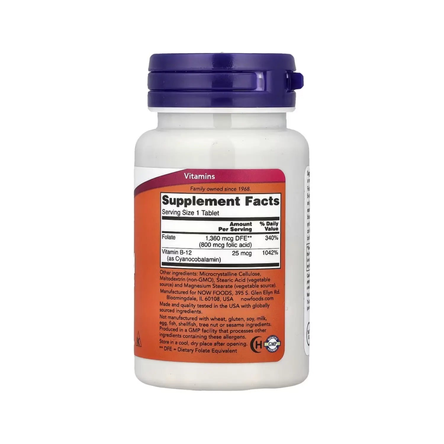 NOW FOODS ACIDO FOLICO 800MCG 250 TABS SFN