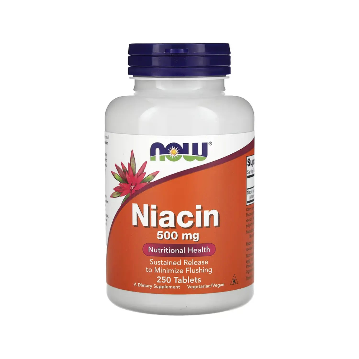 NOW FOODS NIACINA 500 MG 250 TABLETAS SFN