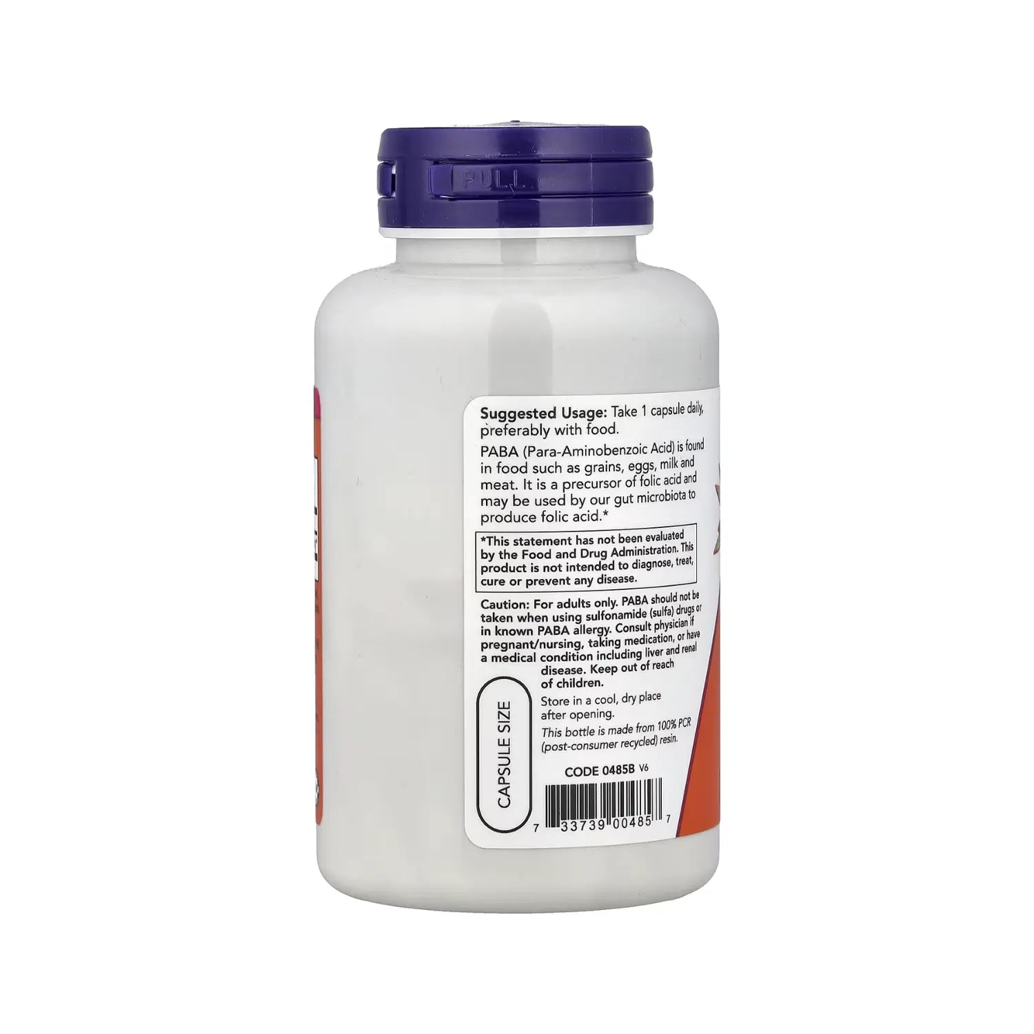 NOW FOODS PABA 100CAPS 500MG SFN
