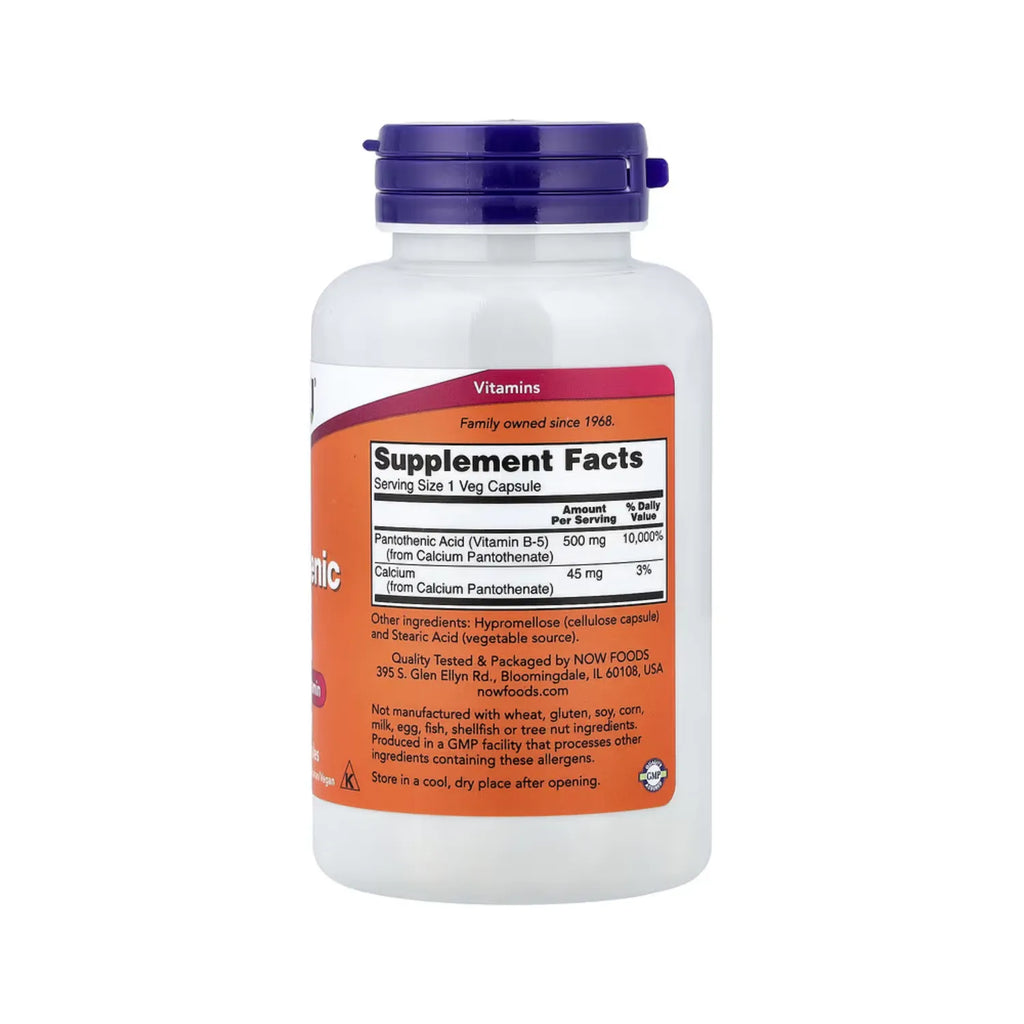 NOW FOODS ACIDO PANTOTENICO 500MG 100VEGCAPS SFN