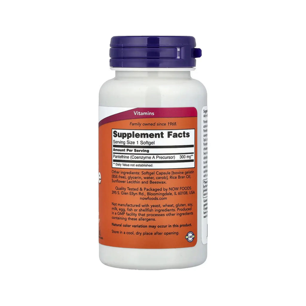 NOW Foods, Pantethine, 300 mg, 60 Cápsulas sfn
