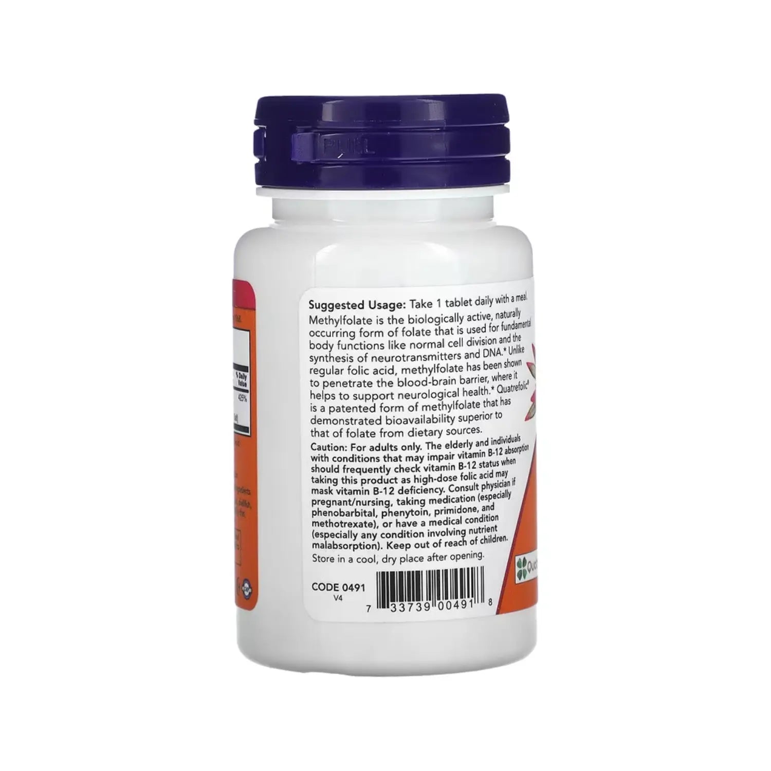 NOW FOODS METHYL FOLATE 1,000 MCG 90 TABS SFN