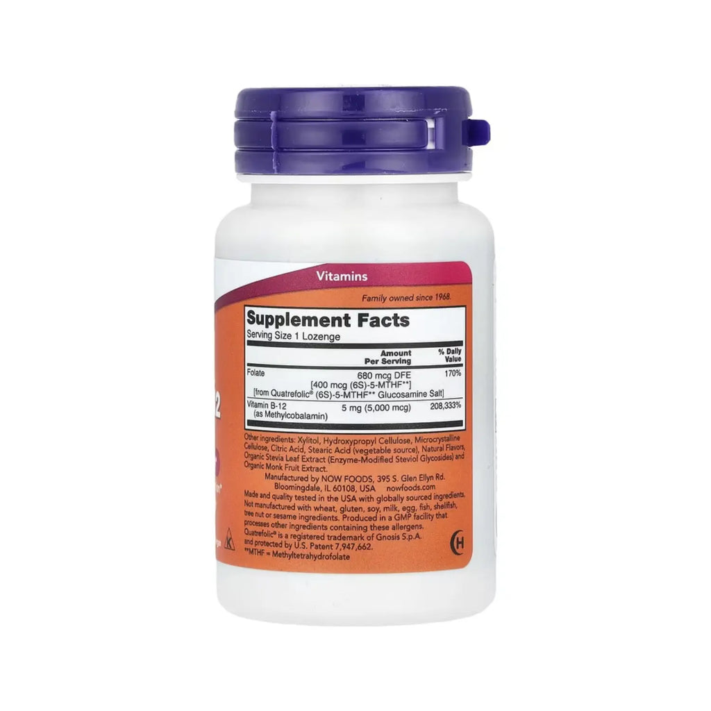 NOW Foods, Metil B12, 5000 mcg, 120 pastillas sfn