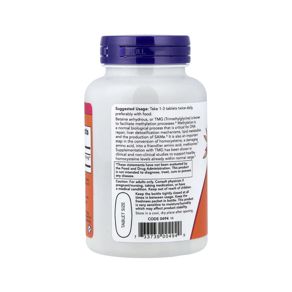 NOW FOODS TMG 1000 MG, 100 COMPRIMIDOS SFN