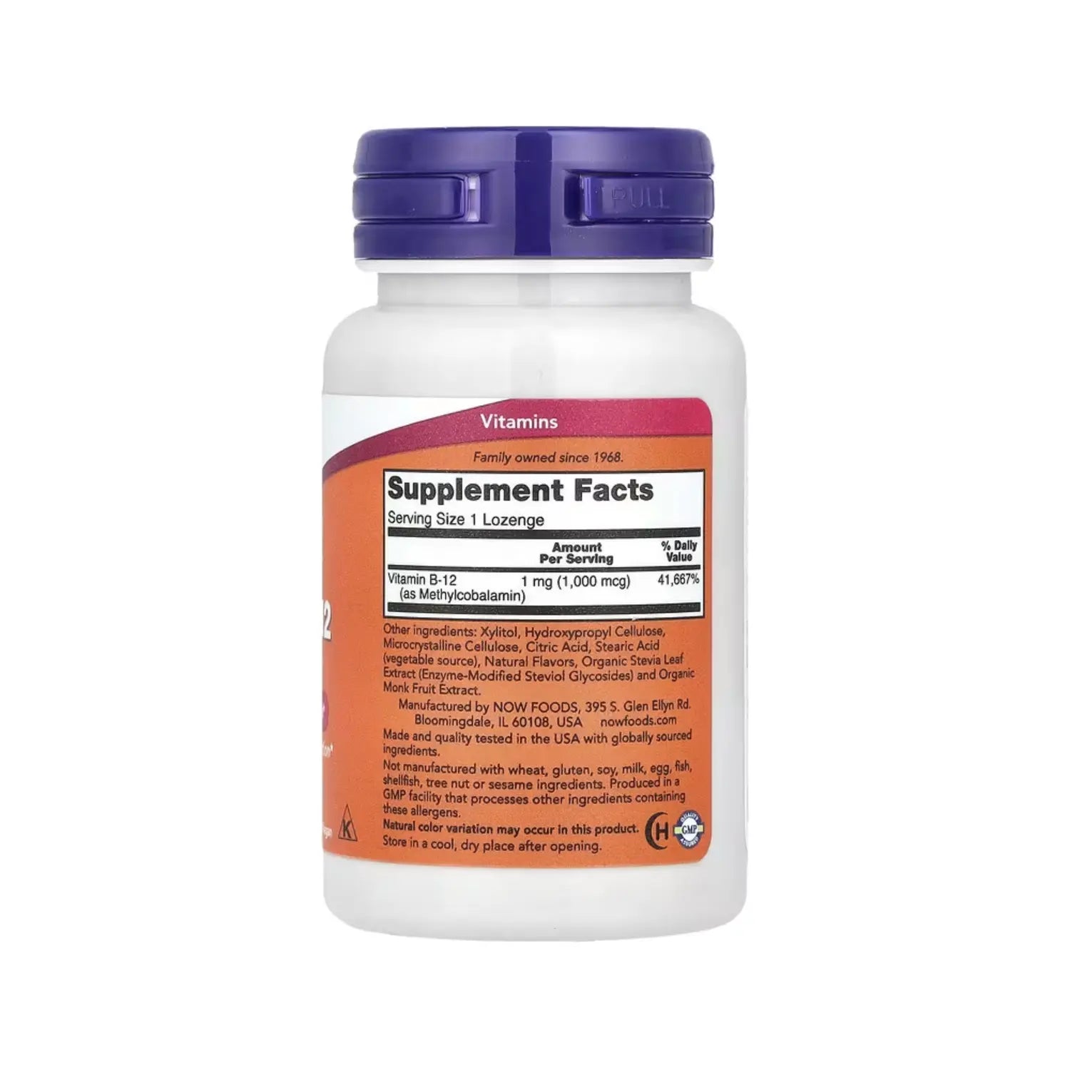 NOW FOODS METIL B-12 1000MCG 100LOZ SITESMA NERVIOSO SFN