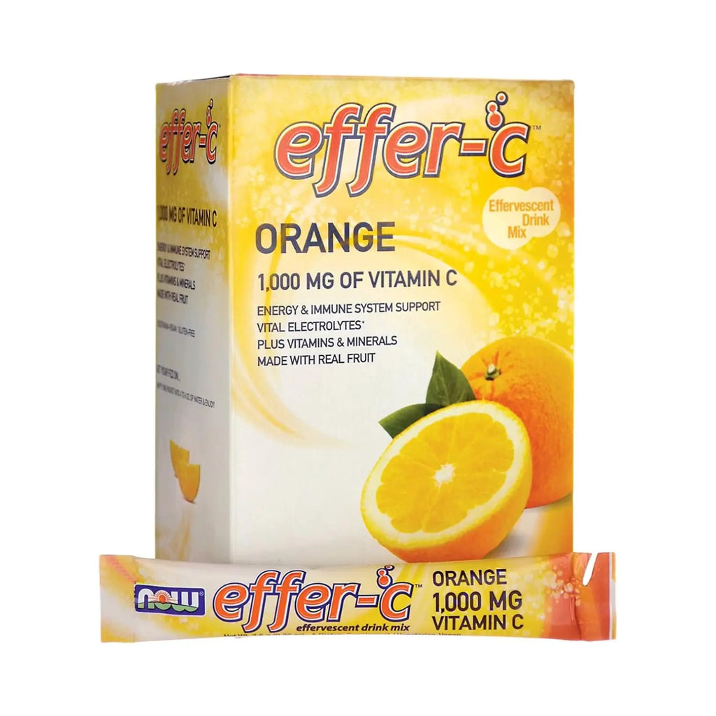 NOW FOODS EFFER-C 1000MG 30PAQ 225G C/U SFN NARANJA