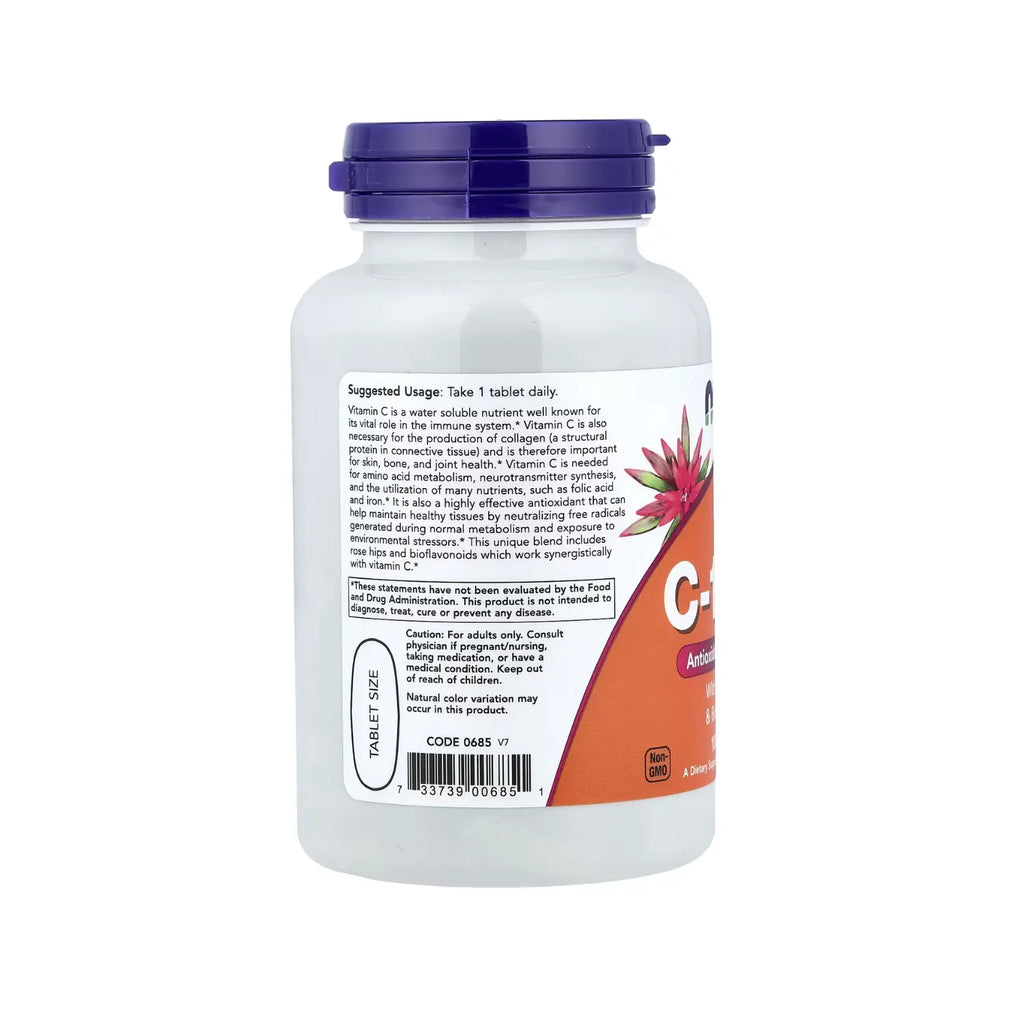 C-1000 CON ROSE HIPS Y BIOFLAVONOIDES 100 CAPS NOW FOODS SFN