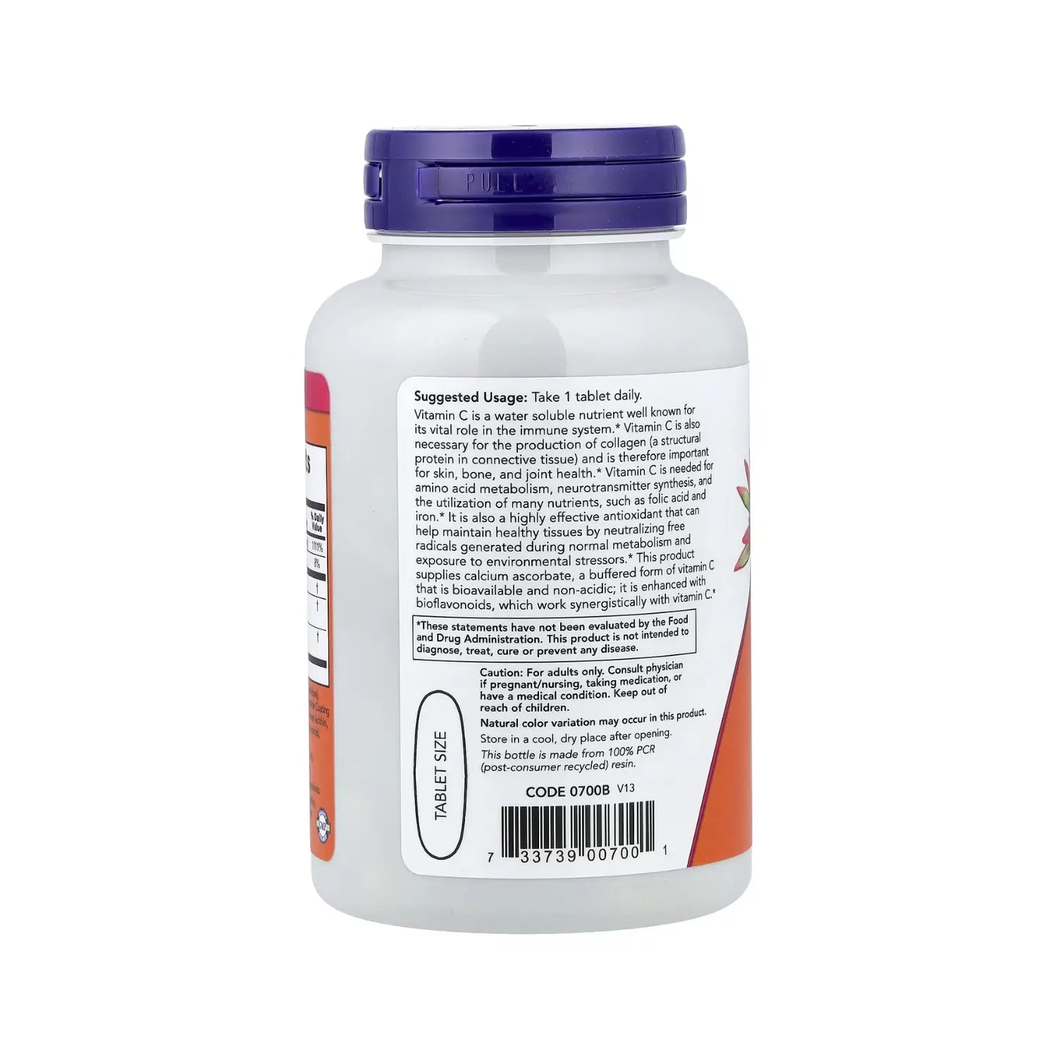 NOW FOODS COMPLEJO DE VITAMINA C-1000, 180 TABS SFN