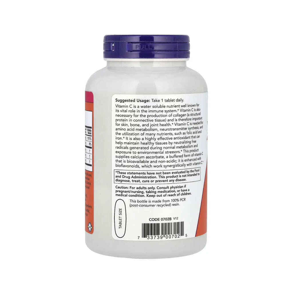 NOW FOODS BUFFERED C-1000 COMPLEX 180 TABS 250 MG SFN