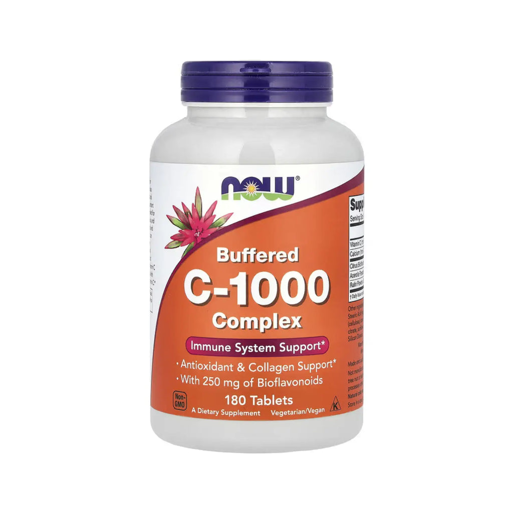 NOW FOODS BUFFERED C-1000 COMPLEX 180 TABS 250 MG SFN