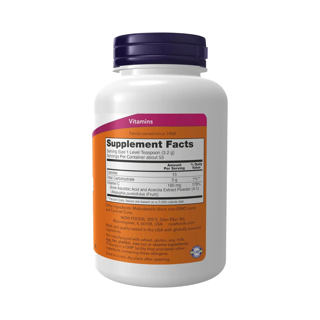 NOW Foods, Extracto de Acerola 4:1 en Polvo, 6 oz (170 g) sfn