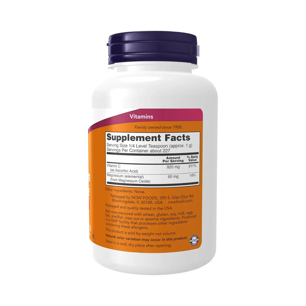 NOW Foods, Ascorbato de magnesio puro y atenuado, 8 oz (227 g) sfn