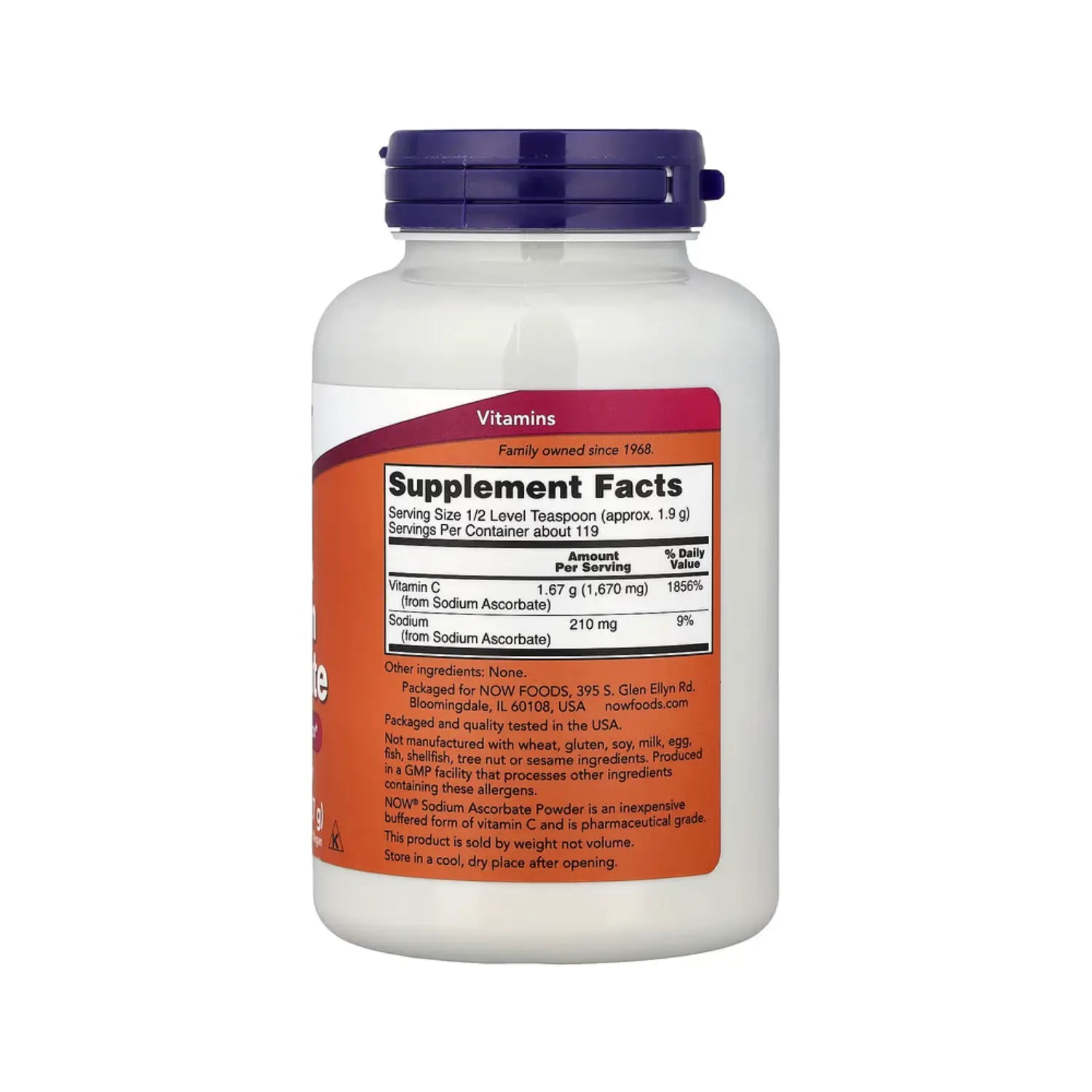 NOW FOODS ASCORBATO DE SODIO 8 OZ SFN