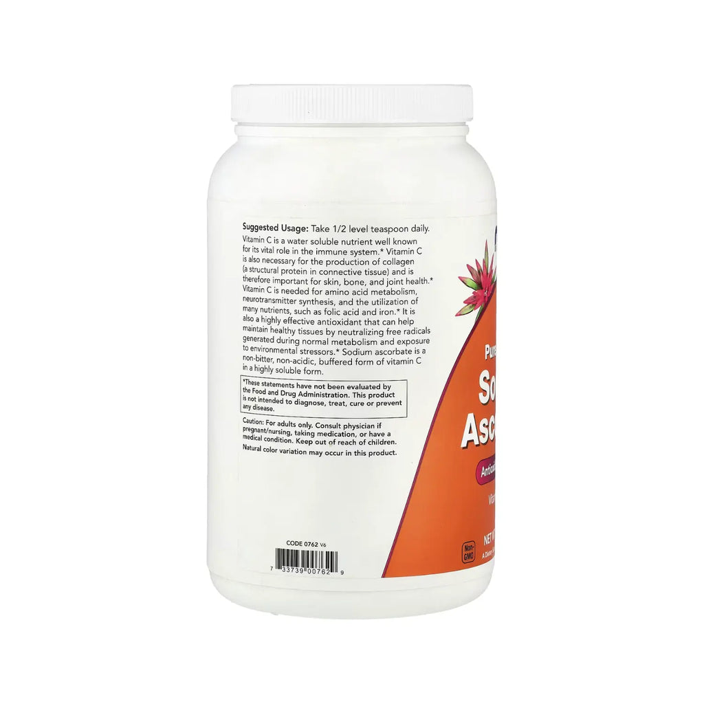 NOW FOODS POLVO DE ASCORBATO DE SODIO 3 LBS (1361 G) SFN