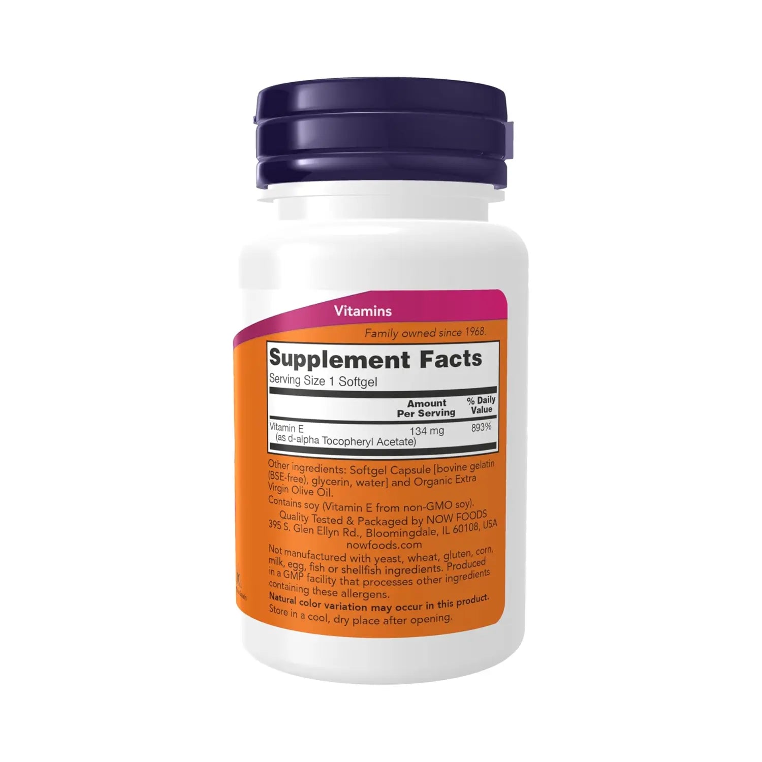 NOW Foods, E-200, 134 mg (200 UI), 100 cápsulas blandas sfn