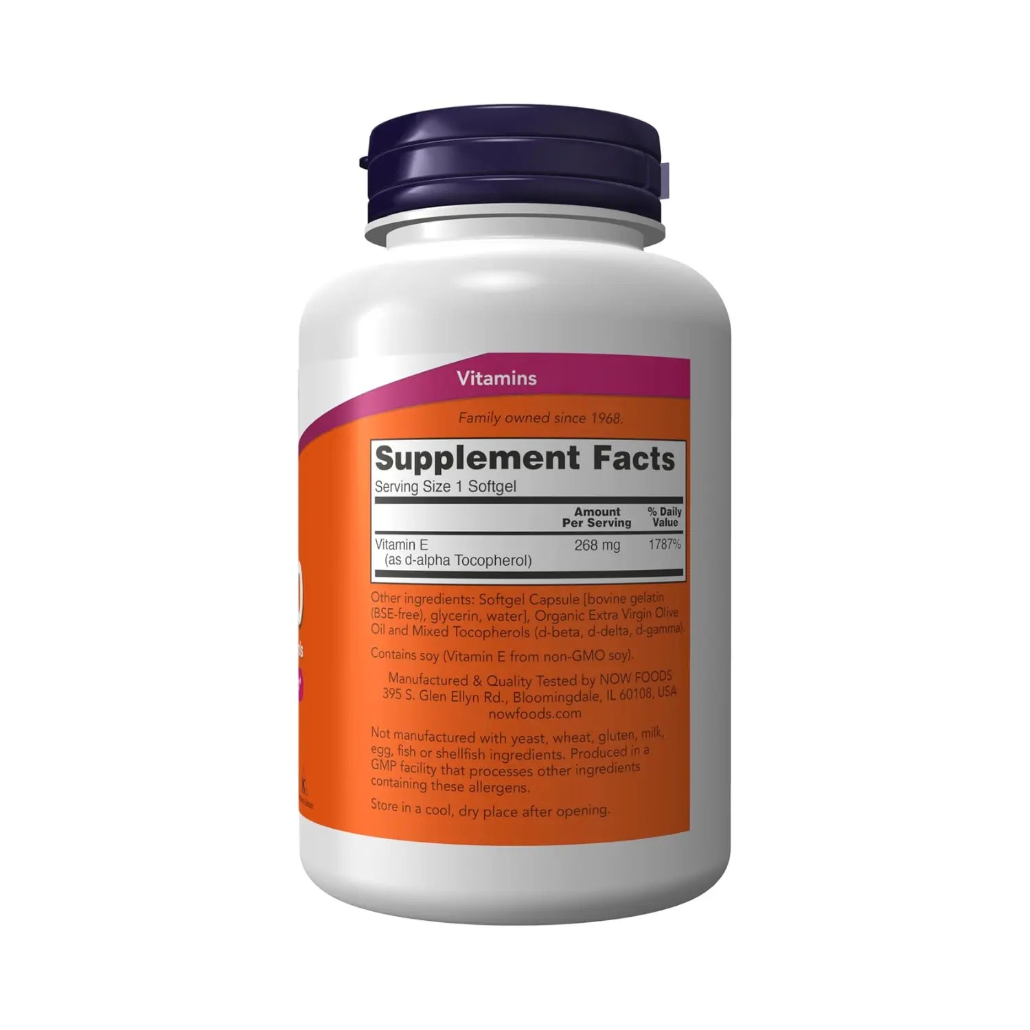 NOW Foods, E-400 con tocoferoles mixtos, 268 mg (400 UI), 250 cápsulas blandas sfn