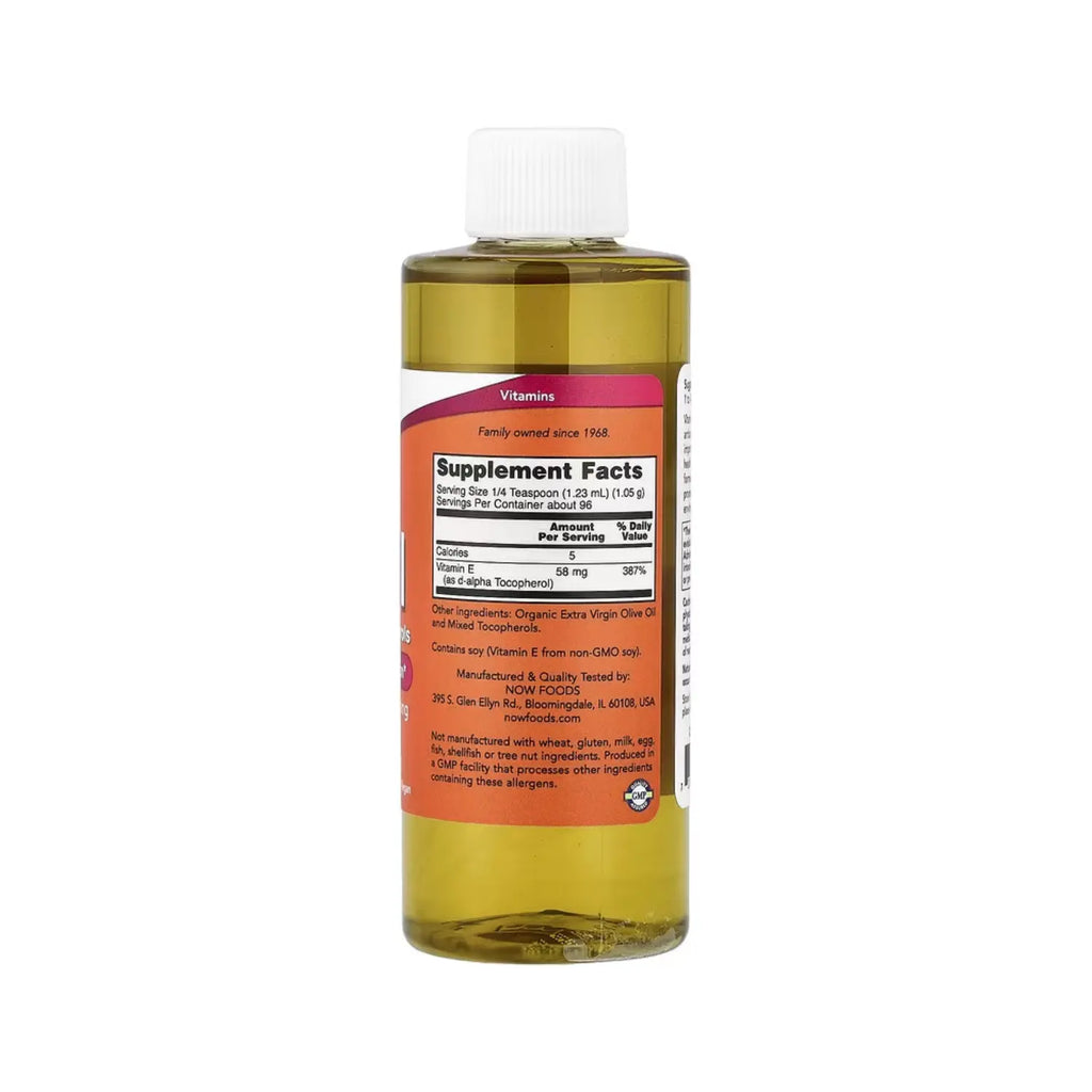 NOW FOODS VITAMINA E CON TOCOFEROLES MIXTOS 118ML SFN