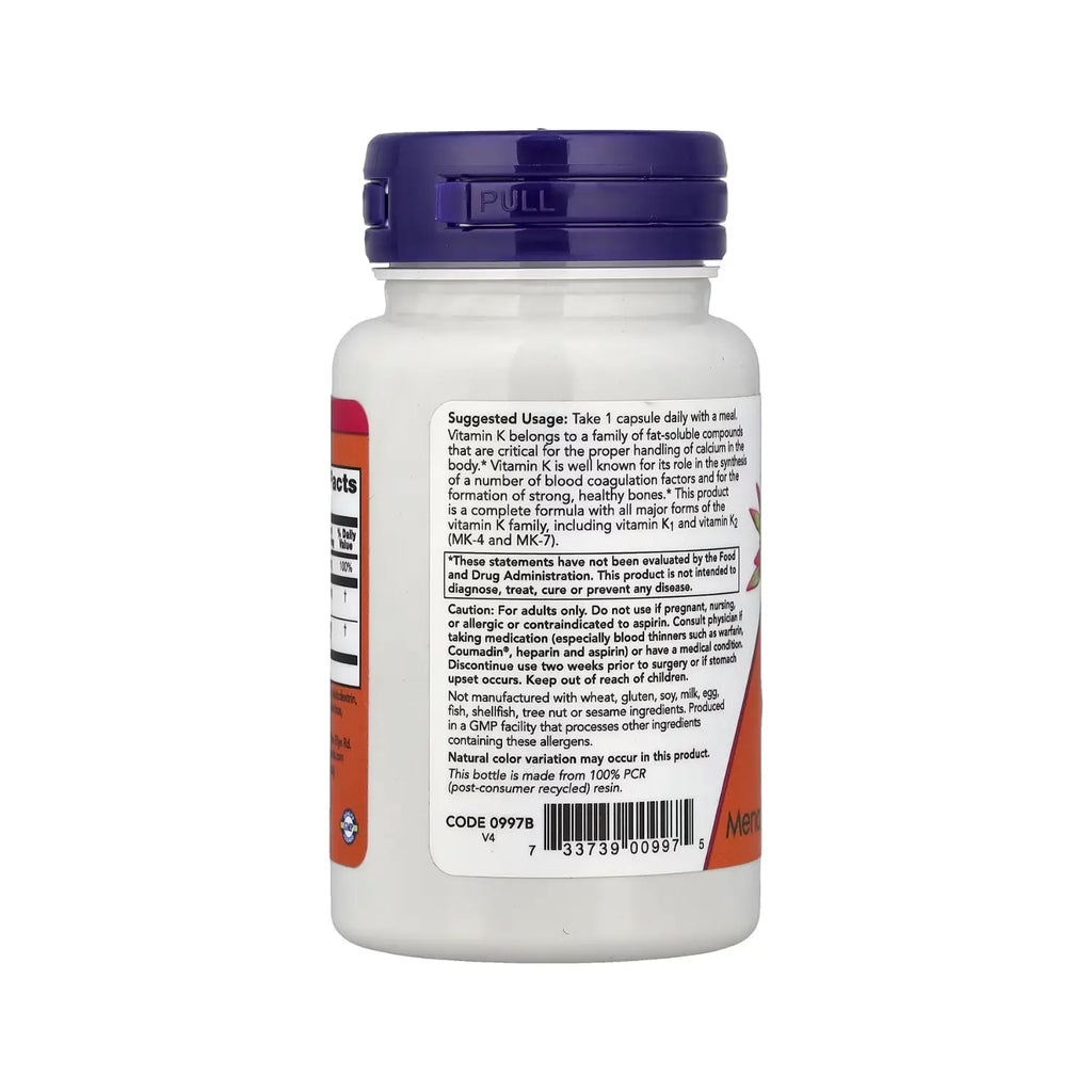 NOW FOODS MK-7 PLUS 90 VCAS