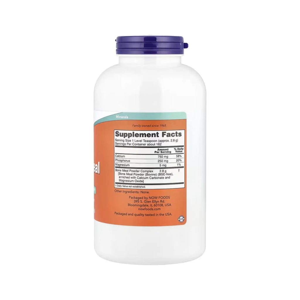 NOW Foods, Harina de huesos en polvo, 454 g (1 lb) sfn