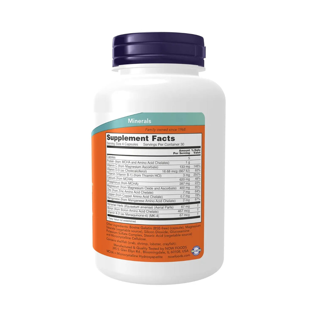 NOW FOODS BONE STRENGTH C/ VITAMINAS Y MINERALES 120CAPS SFN