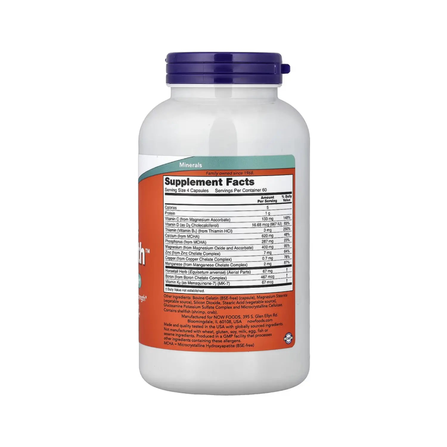 NOW Foods, Fuerza ósea, 240 cápsulas sfn