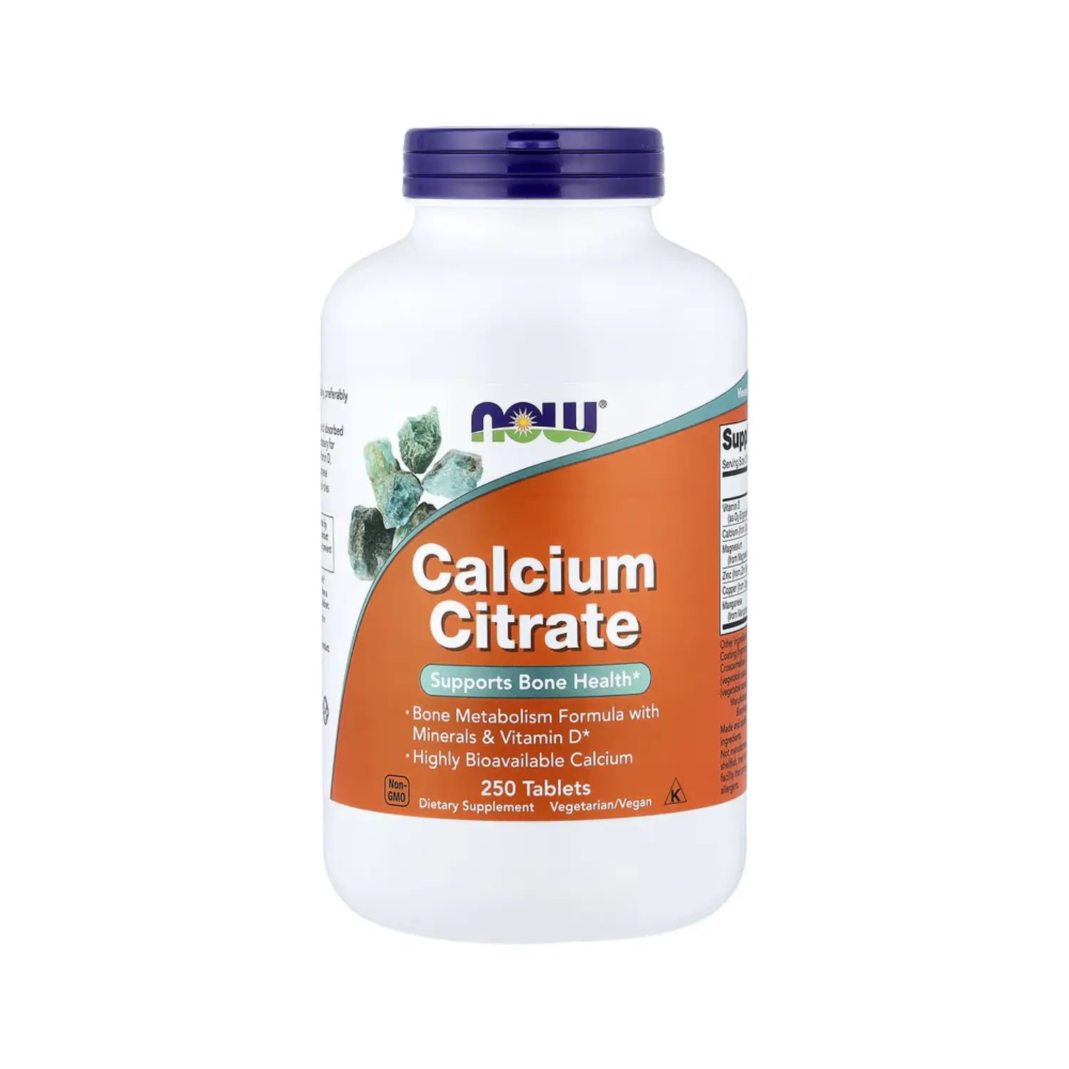 NOW Foods, Citrato de calcio, 250 comprimidos sfn