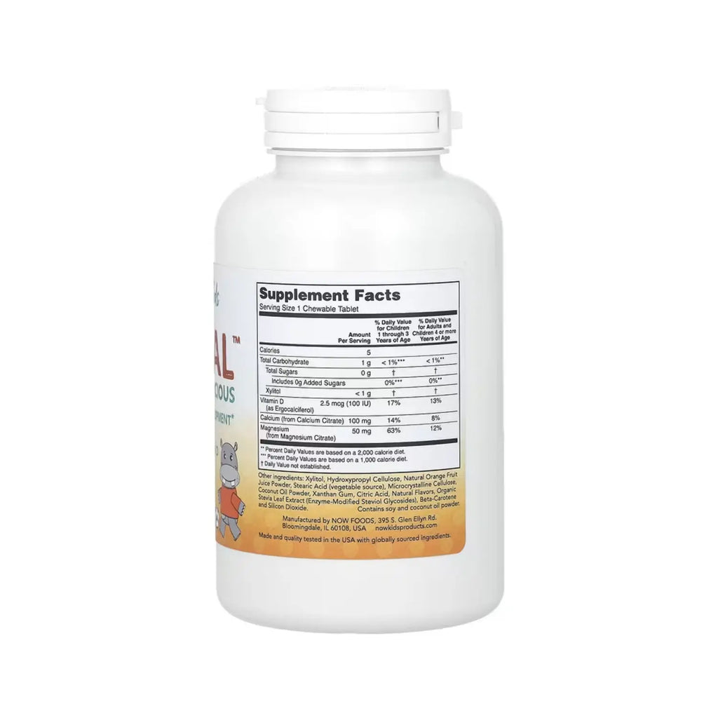 NOW FOODS CALCIO PARA NIÑOS KID CAL 100CAPS MASTICABLES SFN