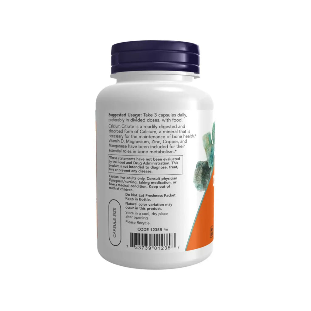 NOW Foods, Calcium Citrate 120 Veg Capsules sfn