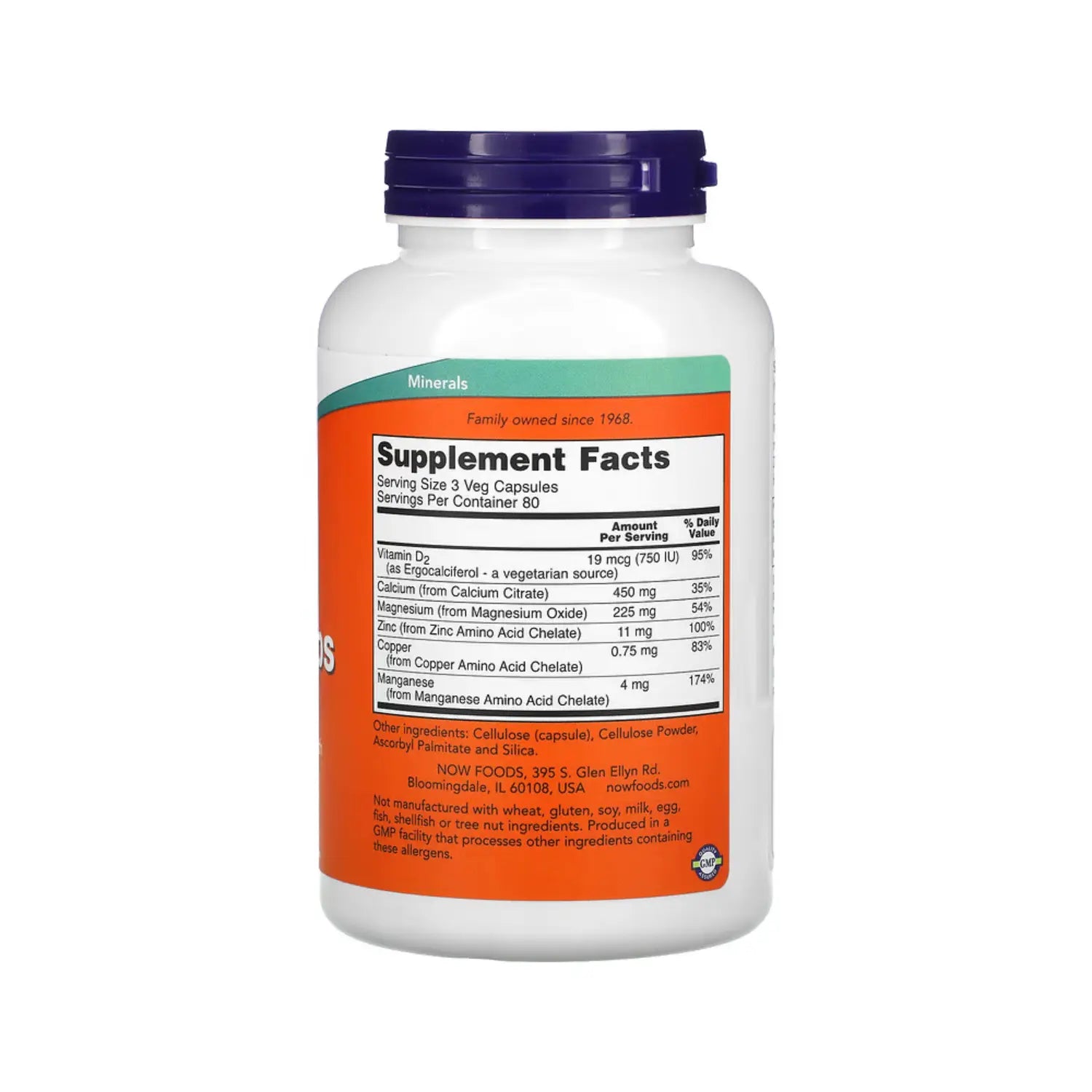 NOW Foods, Cápsulas de citrato de calcio, 240 cápsulas vegetales sfn