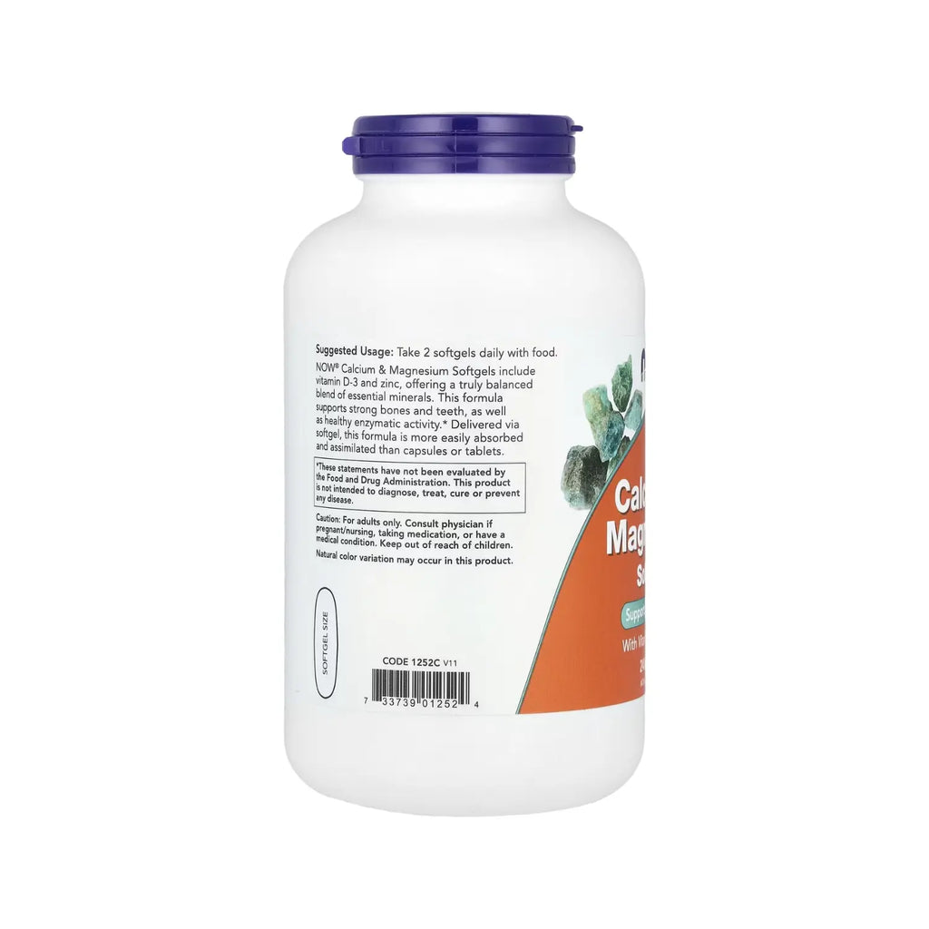 NOW Foods, Calcio y magnesio, 240 cápsulas blandas sfn