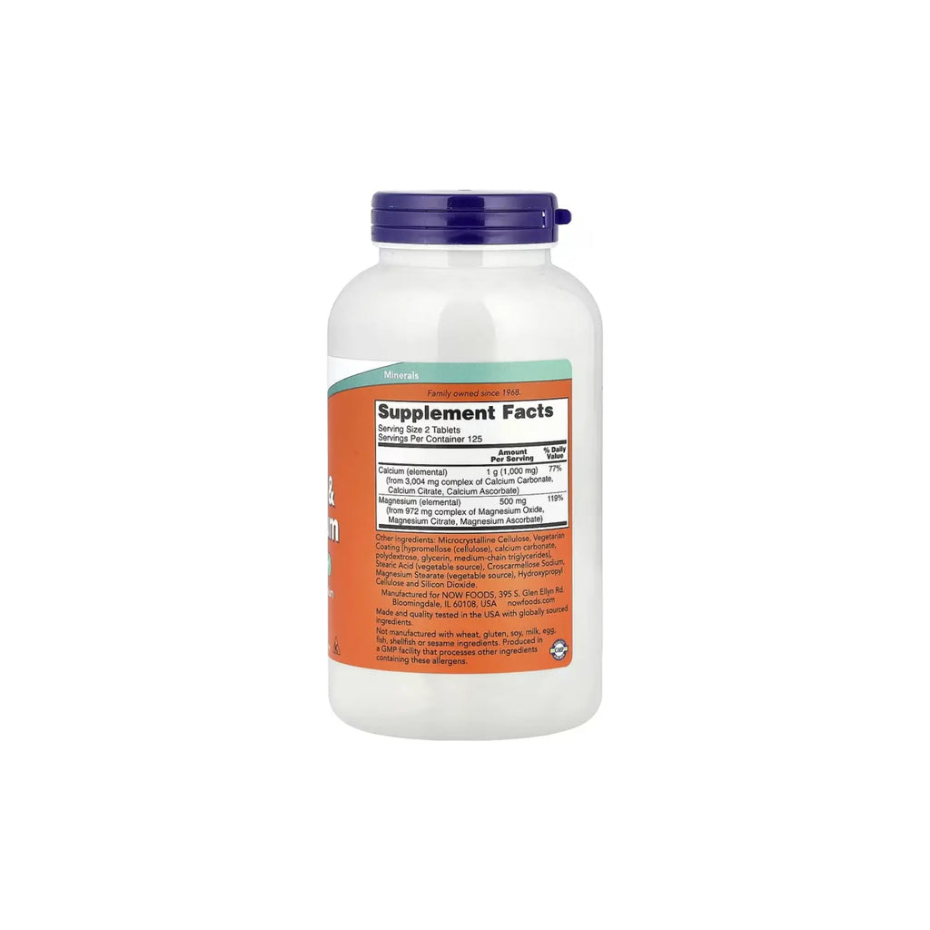 NOW FOODS CALCIO- MAGNESIO 500/250MG 250TABS SFN