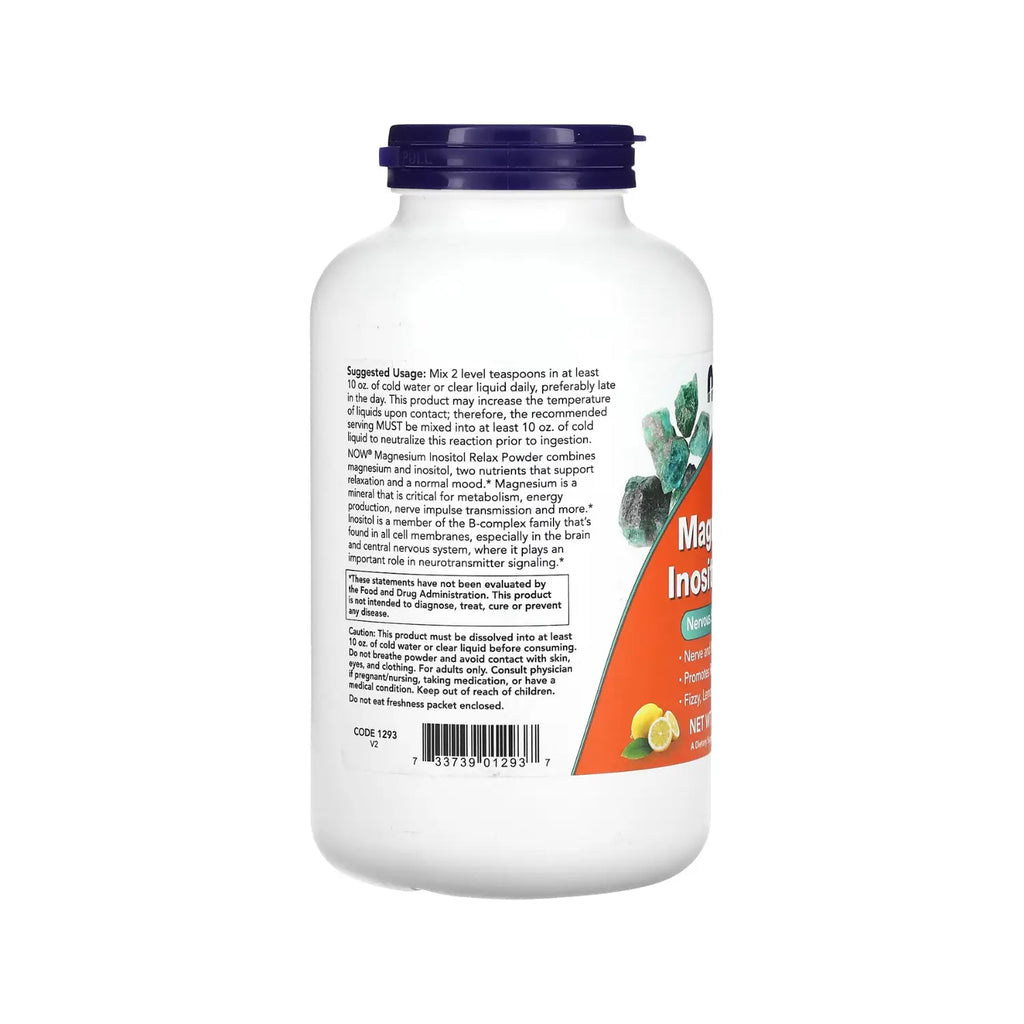 NOW Foods, Magnesio Inositol Relax, Limonada, 454 g (16 oz) sfn
