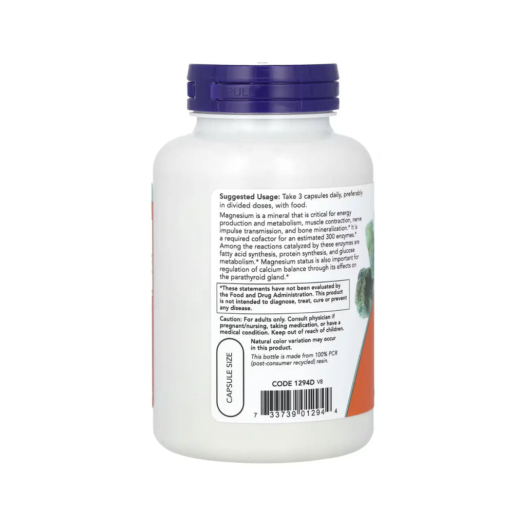 NOW FOODS CITRATO DE MAGNESIO MAGNESIUM CITRATE 120VCAPS SFN