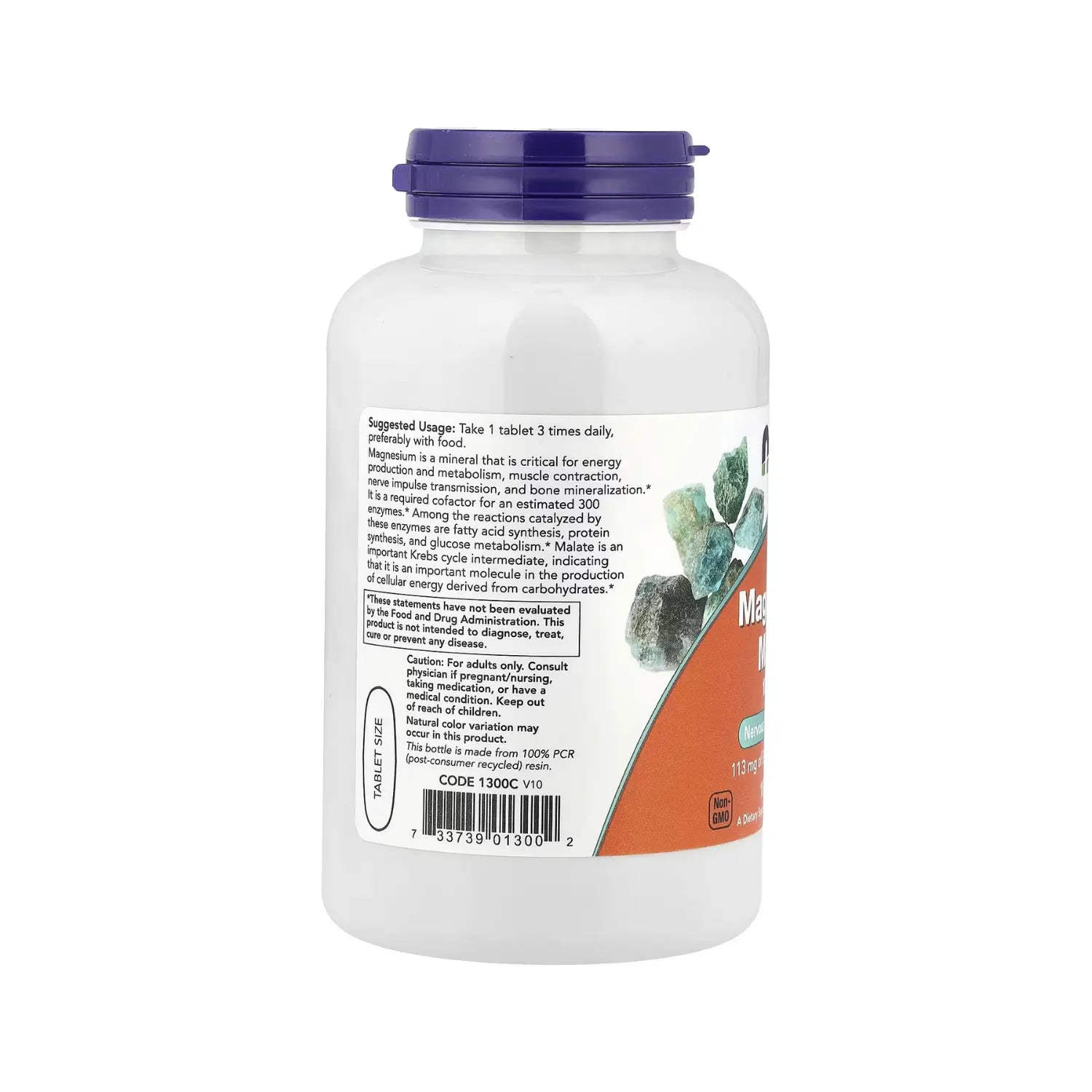 NOW FOODS MALATO DE MAGNESIO 1000MG 180 TABS SFN