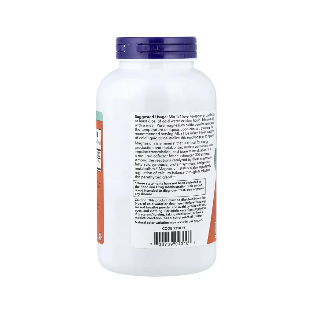 NOW FOODS OXIDO DE MAGNESIO EN POLVO PURO 227 G (8 OZ) SFN