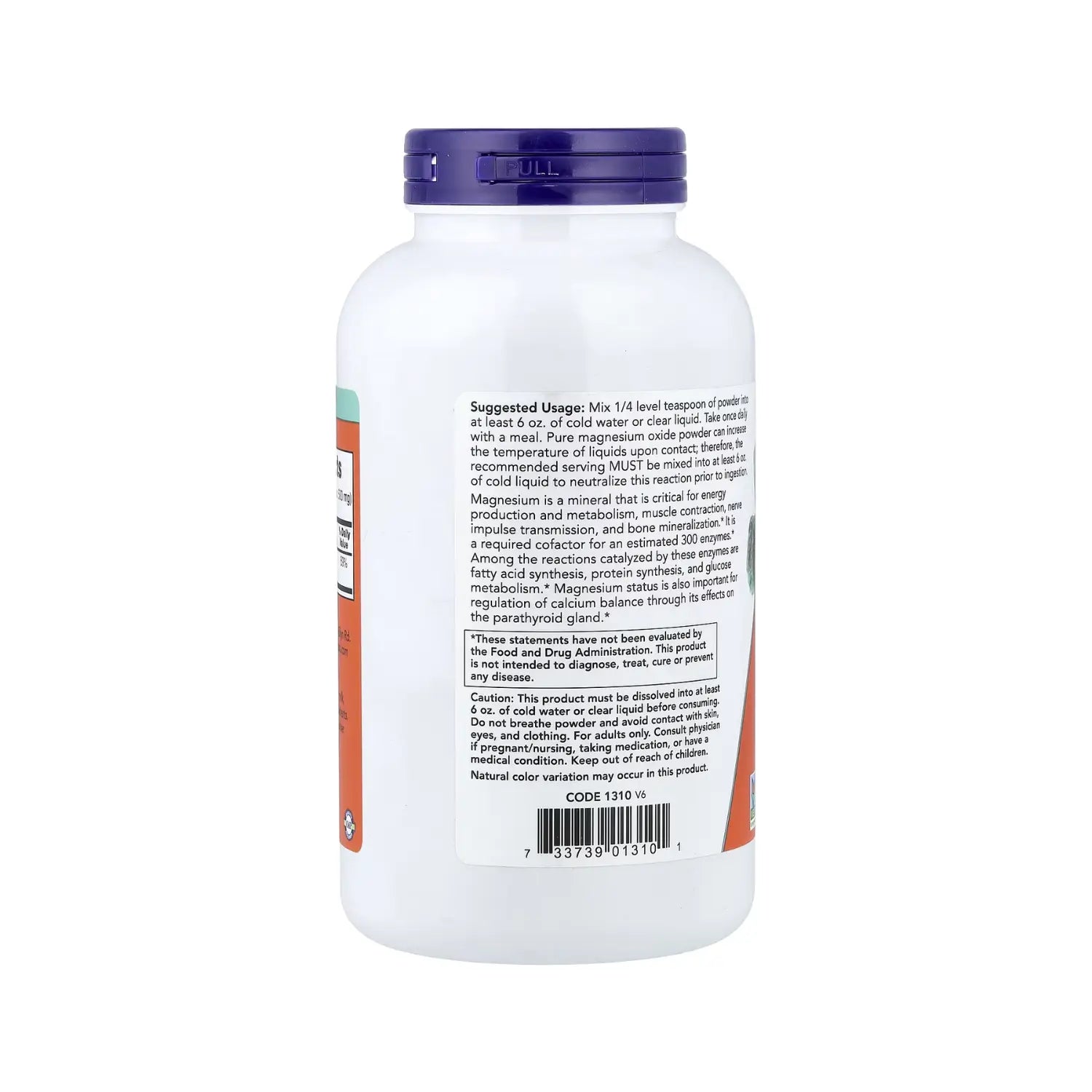 NOW FOODS OXIDO DE MAGNESIO EN POLVO PURO 227 G (8 OZ) SFN