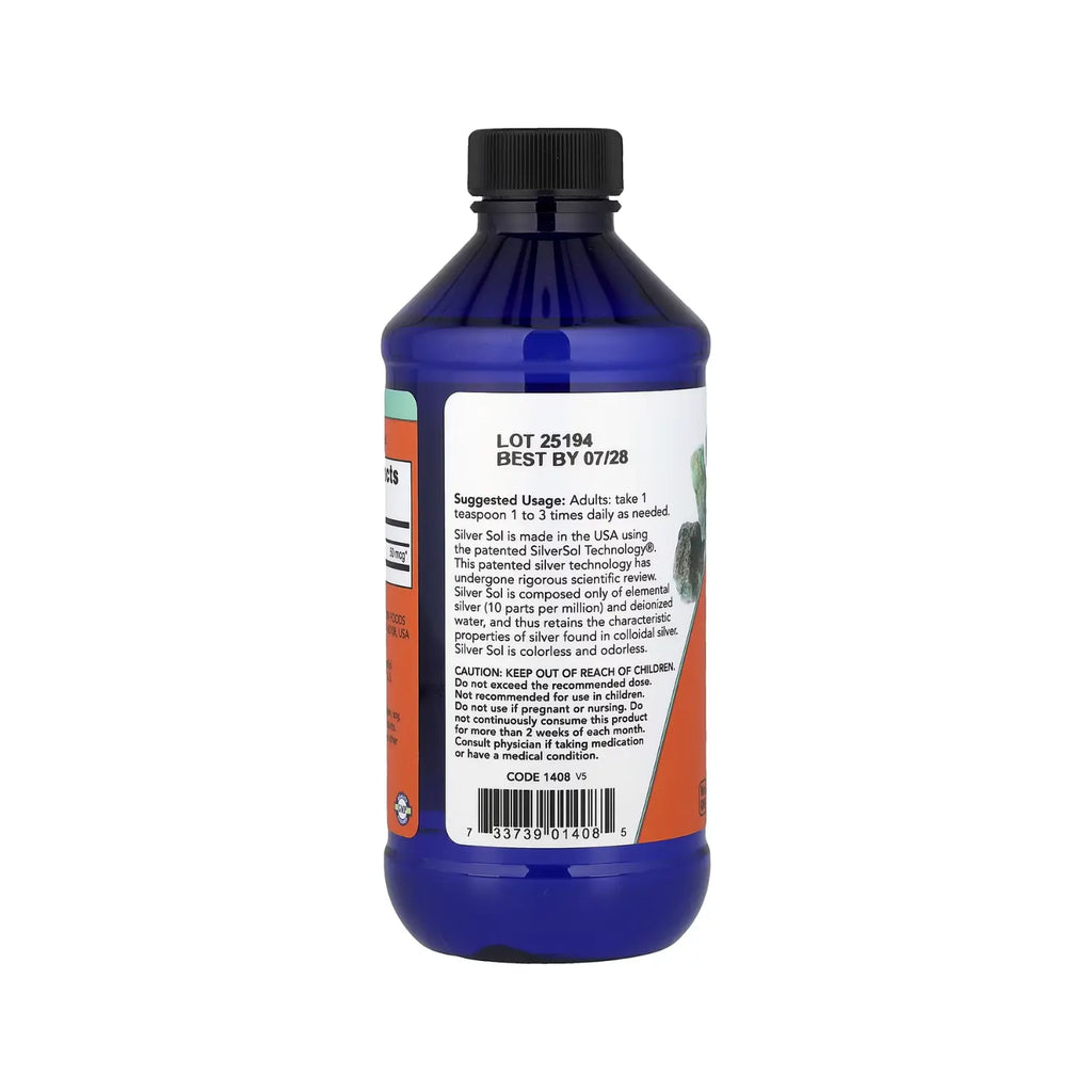 NOW FOODS SILVER SOL 237ML SFN