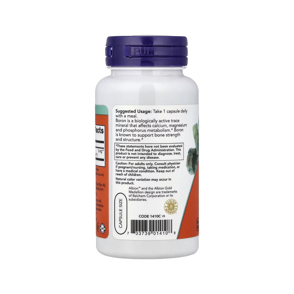 NOW FOODS BORON 3 MG 100VCAPS SFN