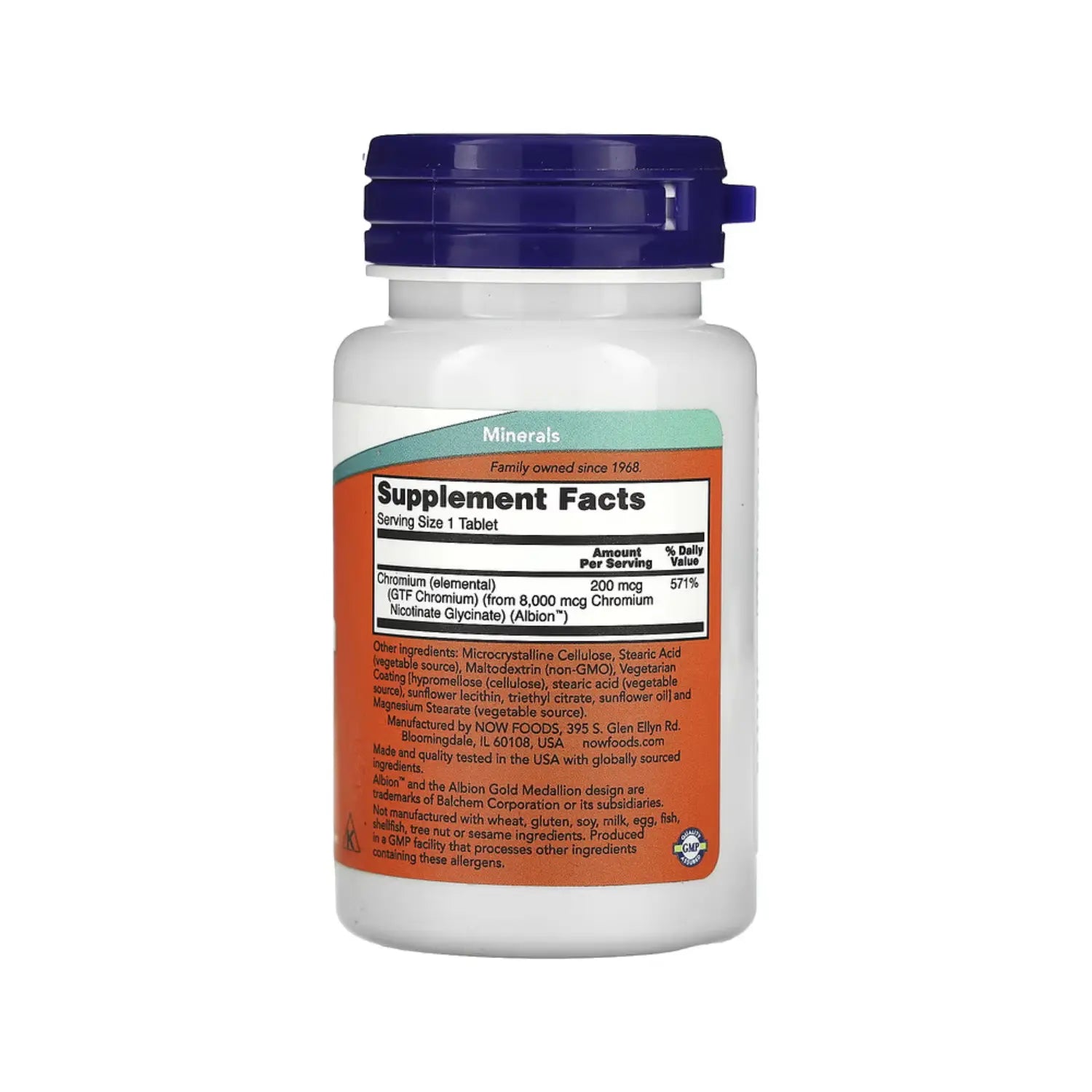 NOW FOODS CROMO GTF 200 MCG 100TABS SFN