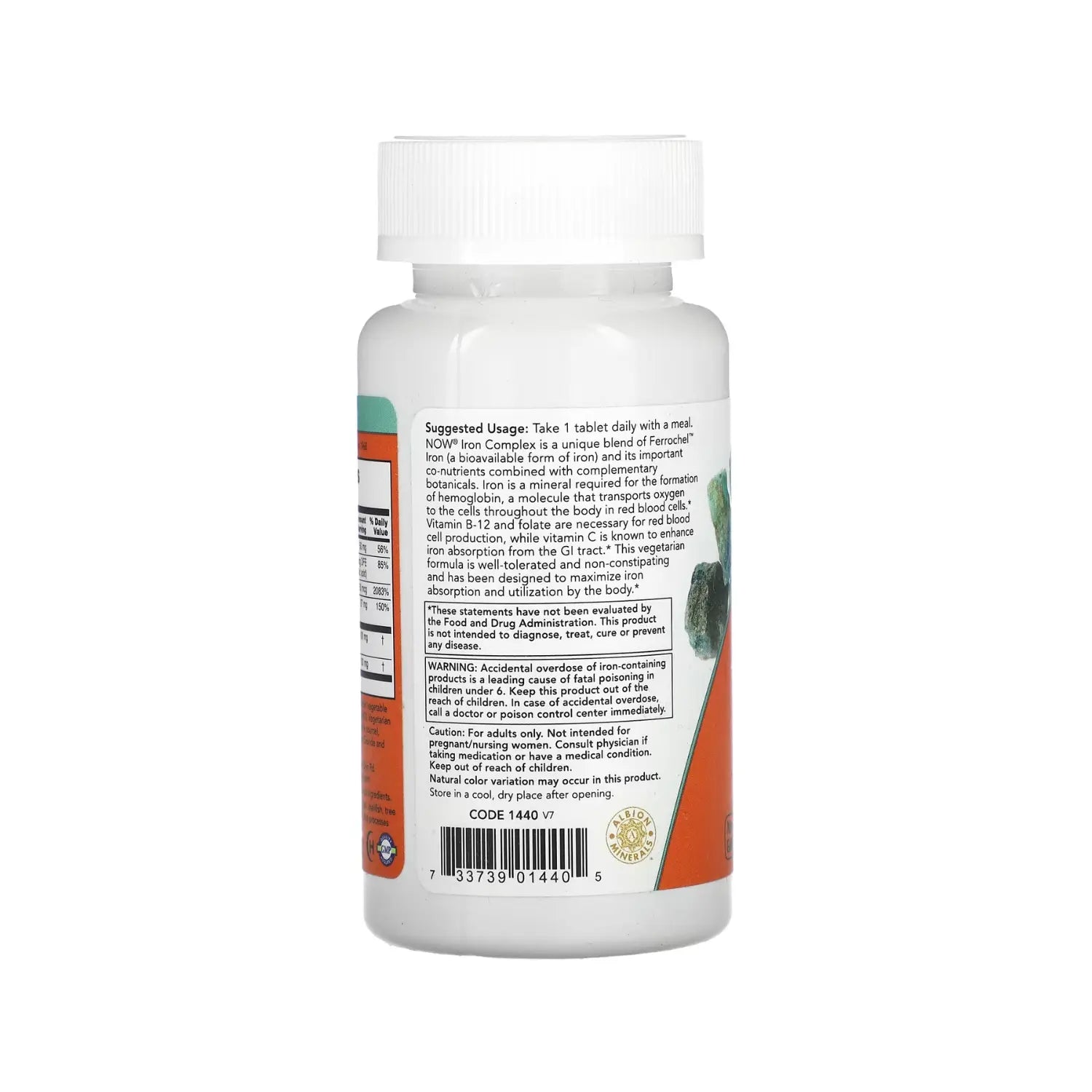 NOW FOODS IRON COMPLEX COMPLEJO DE HIERRO 100 TABLETAS SFN