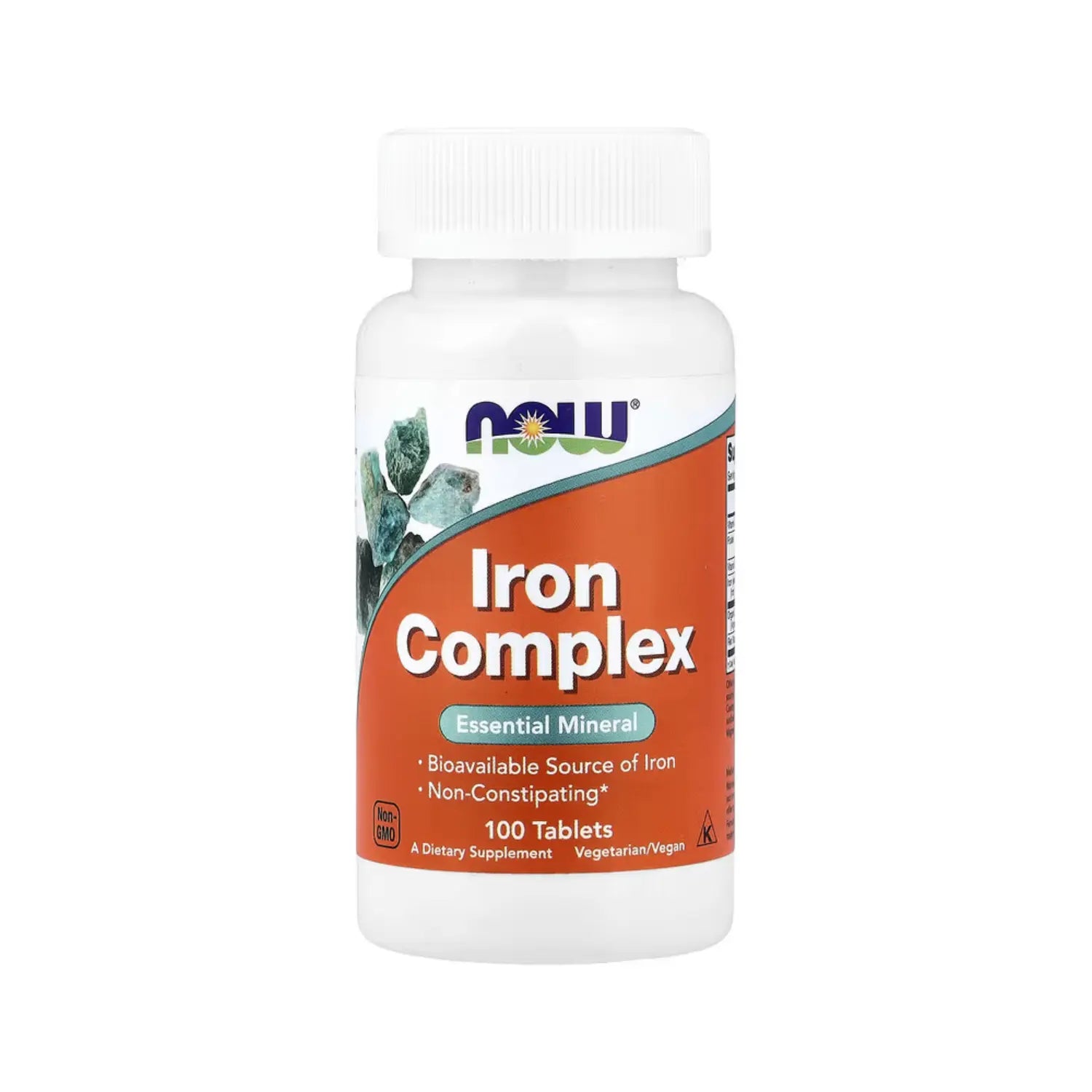 NOW FOODS IRON COMPLEX COMPLEJO DE HIERRO 100 TABLETAS SFN