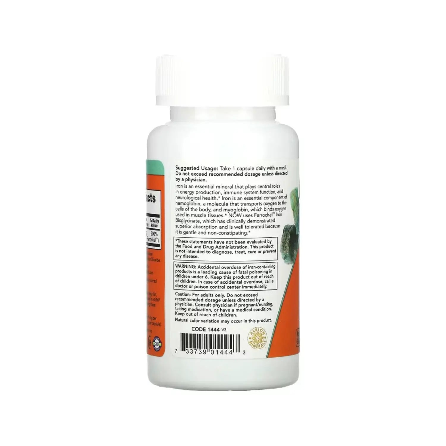 NOW FOODS IRON FERROCHEL HIERRO 36 MG 90 VEGCAPS SFN